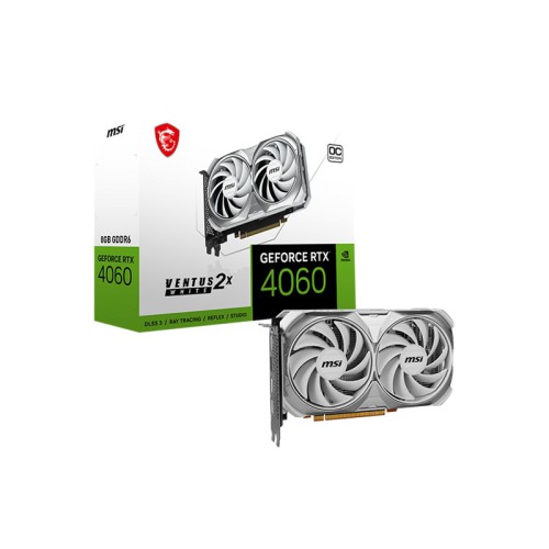 MSI GEFORCE RTX 4060 VENTUS 2X WHITE 8GB OC GDDR6 GRAPHICS CARD