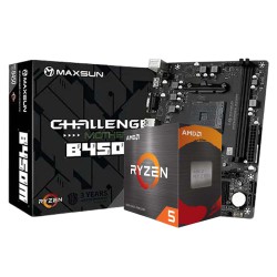 AMD RYGEN 5 5600G PROCESSOR & MAXSUN CHALLENGER B450M MICRO ATX MOTHERBOARD COMBO