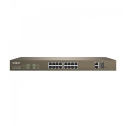 Tenda TEF1218P 16-Port 10/100Mbps + 2 Gigabit Smart PoE Switch