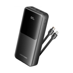 Vention FHPB0 Dual Cable 20000mAh Black 22.5W Power Bank with Digital Display