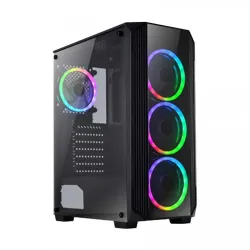 Xtreme XJOGOS 200-12 RGB Mid Tower Black ATX Gaming Casing