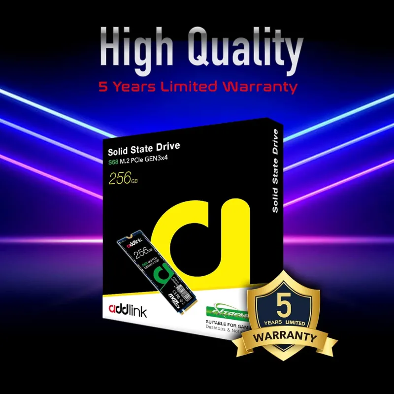 Addlink S68 256GB M.2 2280 PCIe NVMe SSD Addlink S68 256GB M.2 2280 PCIe NVMe SSD