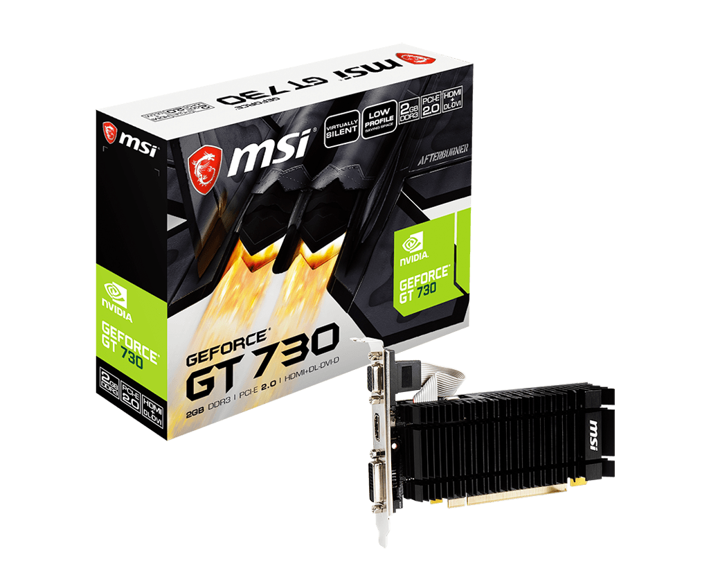 MSI GeForce GT 730 2GB DDR3 PCI Express 2.0 Graphics Card