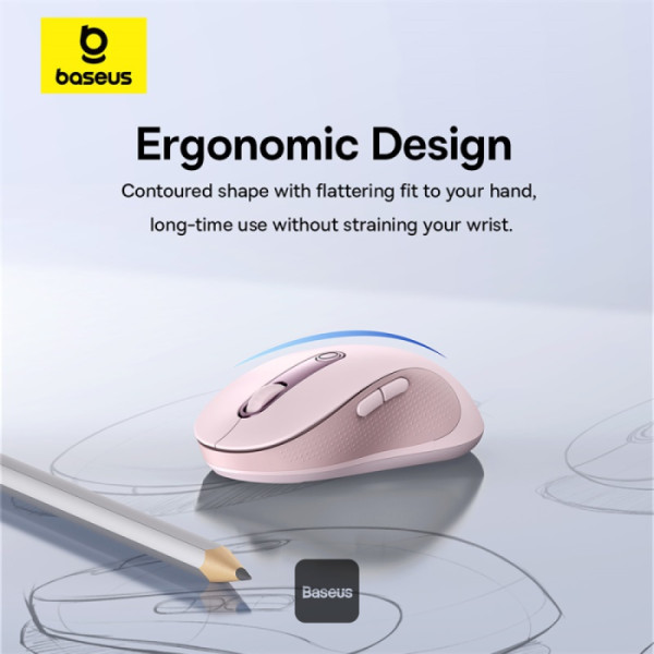 Baseus F02 Ergonomic Dual Mode Bluetooth & Wireless Silent Mouse