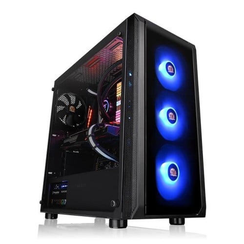 Thermaltake Versa J23 TG MB SYNC RGB Mid Tower Chassis Black