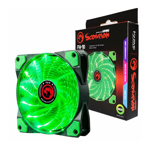 Marvo FN-10 120 mm Green Casing Fan