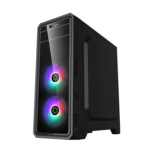 Gamemax G561-FRGB Mid Tower Black Gaming Casing