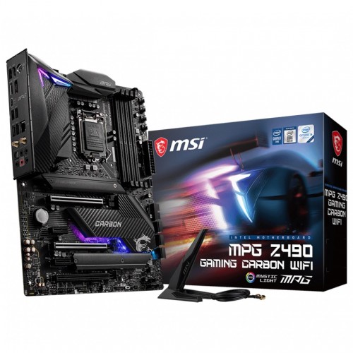 MSI Z490 Gaming Carbon Wi-Fi 10th Gen Intel ATX Motherboard