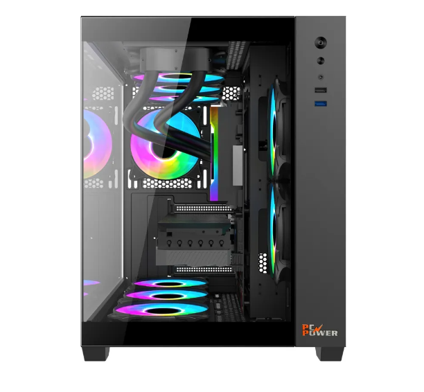 PC Power PG-H600 Iceland ATX Gaming casing (Black)