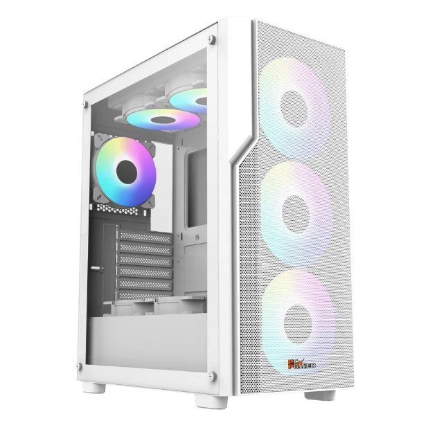 PC Power PG-H450 Zero Mesh ATX Gaming Casing (White)