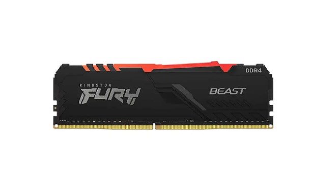 KINGSTON FURY BEAST RGB 8GB DDR4 3600MHZ CL17 DESKTOP RAM (SINGLE STICK)