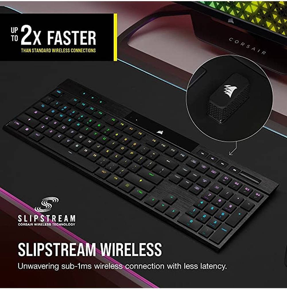 Corsair K100 AIR WIRELESS RGB Ultra-Thin Mechanical Gaming Keyboard