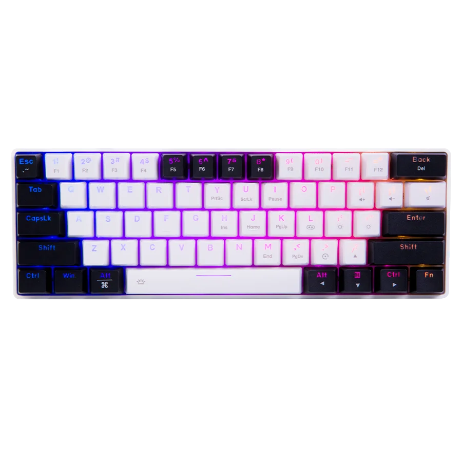 Dareu EK861S Wired RGB gaming keyboard (White on Black)