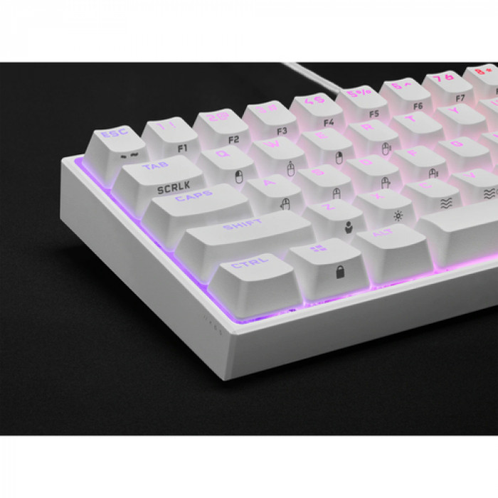 CORSAIR K65 RGB MINI 60% MECHANICAL GAMING KEYBOARD CHERRY MX RED WHITE