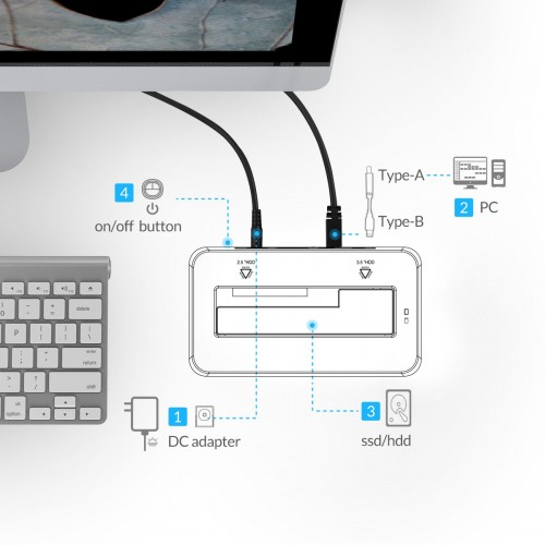 Orico 6619SUS3 Dual Bay 2.5