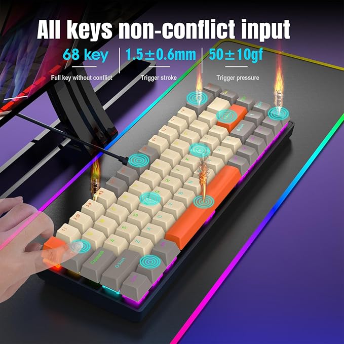 iMICE GK-690 LED Gaming Mechanical Keyboard With Bangla