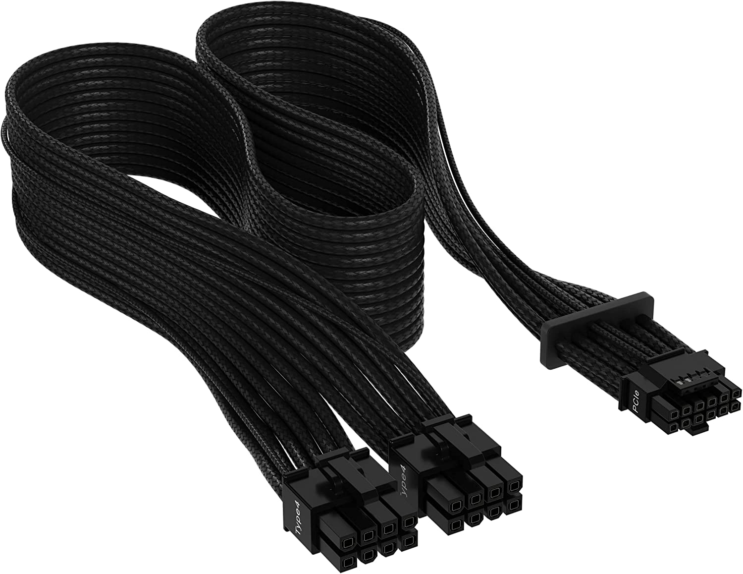 Corsair Premium Individually Sleeved 12+4pin PCIe Gen 5 12VHPWR 600W cable Type 4 BLACK