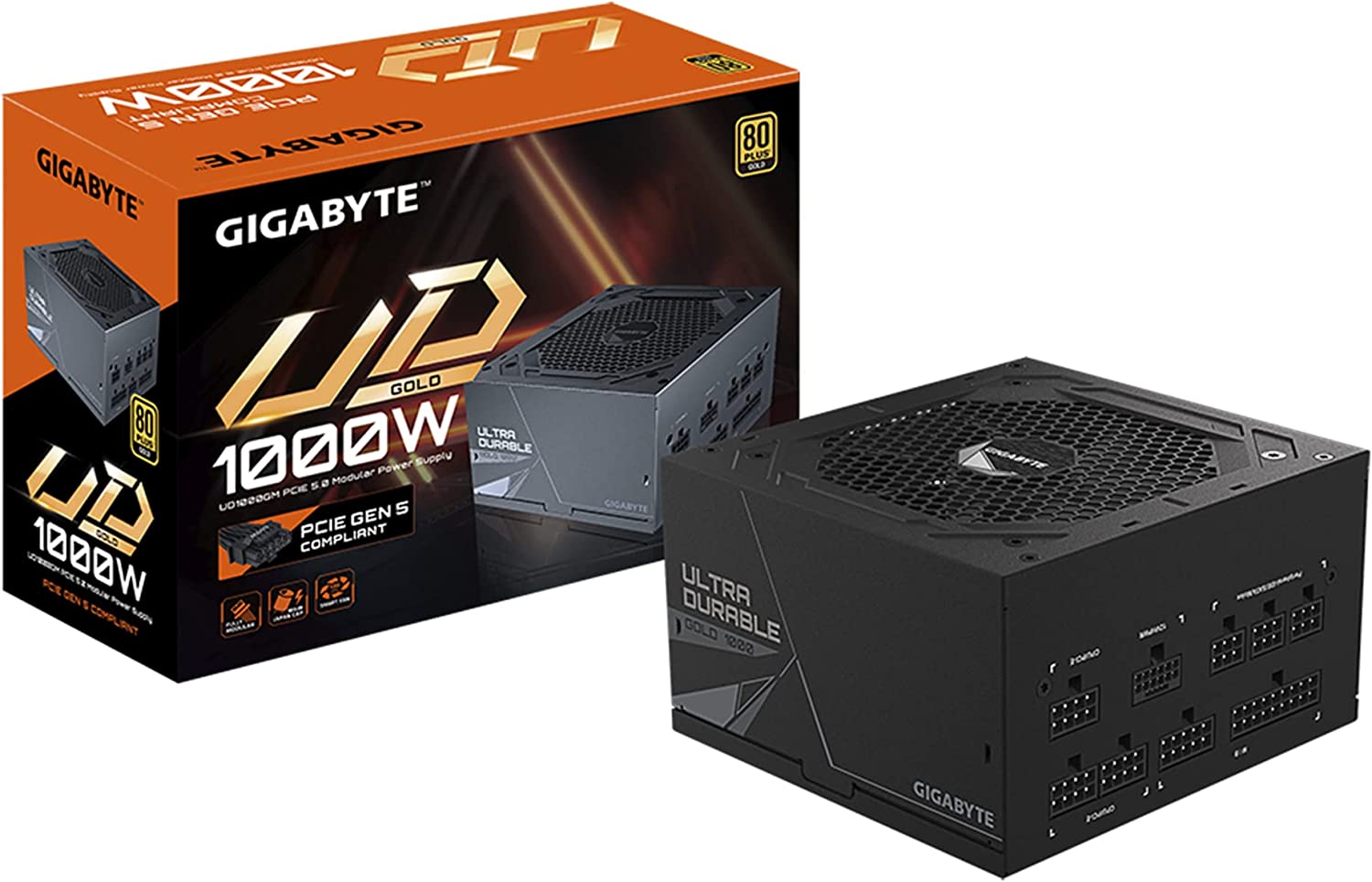 GIGABYTE GP-UD1000GM PG5 1000W PCIe 5.0 80 Plus Gold Certified Fully Modular Power Supply