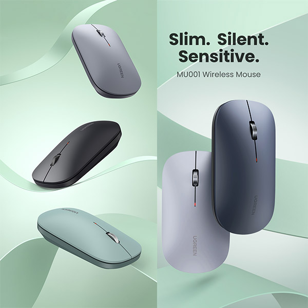 UGREEN MU001 (90374) Portable Wireless Mouse - Green