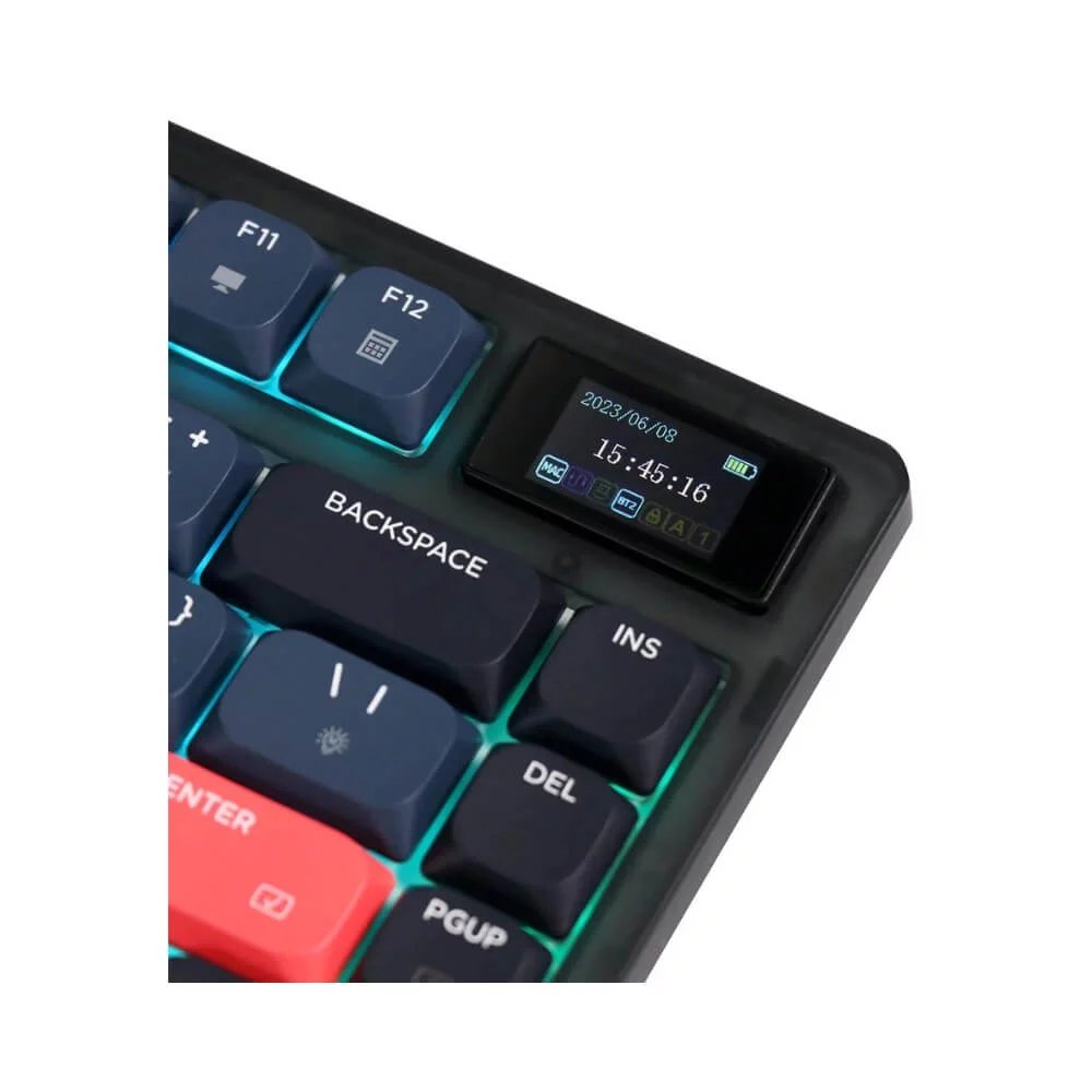 Ajazz AK832 Pro 75% Gasket-mounted Tri-mode Low-profile Mechanical Keyboard with LED Screen