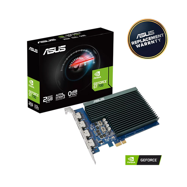 ASUS GeForce GT730 GT730-4H-SL-2GD5 Graphics Card - 4 HDMI Port