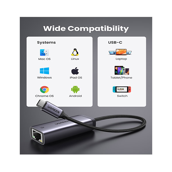 UGREEN CM483 (40322) USB-C Gigabit Ethernet Adapter