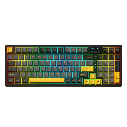 MONKA 3098 PRO V2 Tri Mode RGB Hotswappable Mechanical Keyboard ( Star Flare Orange)