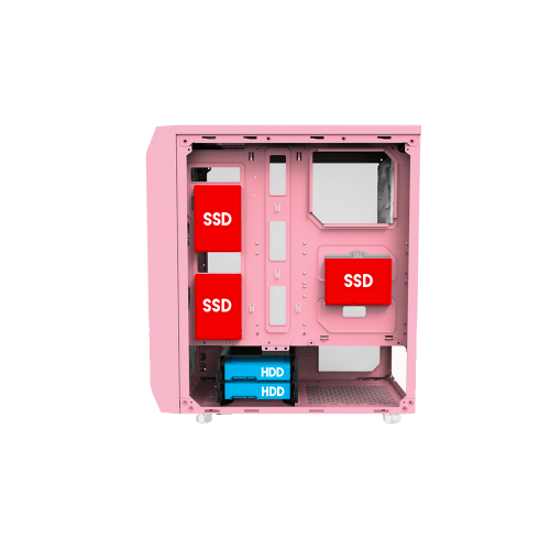 Fantech Aero CG80 Sakura Edition Mid Tower ATX Gaming Casing