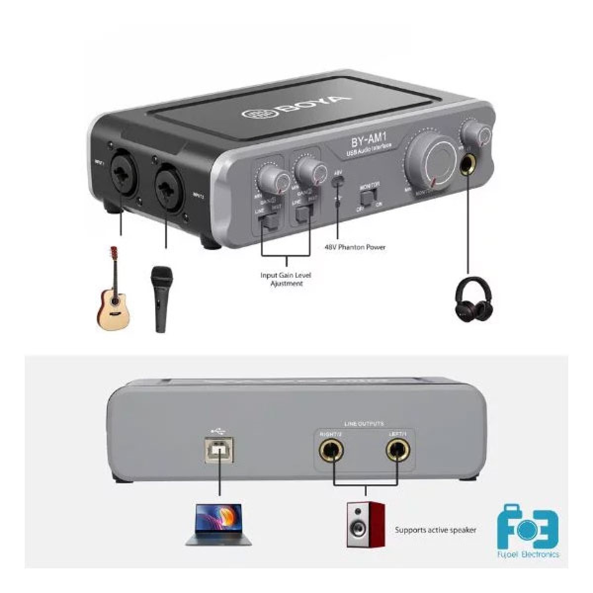 Boya BY-AM1 Dual-Channel Audio Mixer