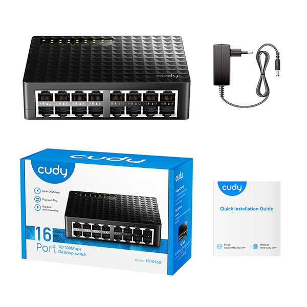 Cudy FS1016D 16-Port 10/100Mbps Desktop Switch