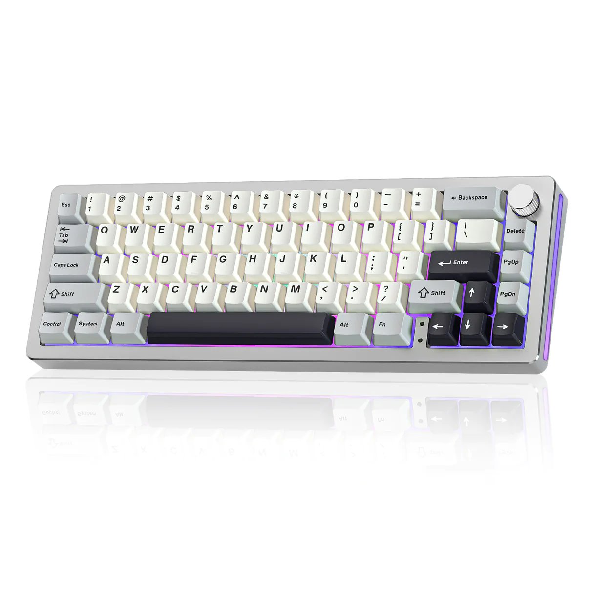 YUNZII AL66 Aluminum Wireless Tri-Mode Mechanical Keyboard with KNOB [Milk Switch]