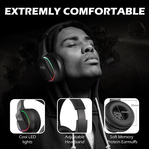 EKSA E400 Wired Gaming Headset with Stereo Surround Sound and Noise Cancelling Mic