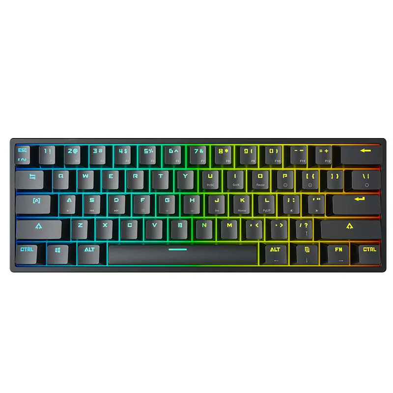 LEAVEN K620 Wired (Full Black) Hot-swappable Gaming Mechanical Keyboard