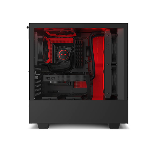 NZXT H510i Compact Mid-Tower RGB Gaming Case (Black-Red)