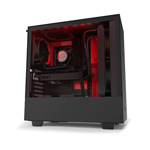 NZXT H510i Compact Mid-Tower RGB Gaming Case (Black-Red)