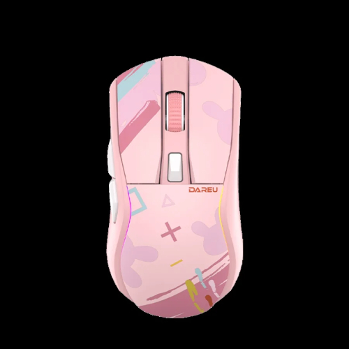 Dareu A950 Tri-mode Gaming Mouse With Charging Dock (Pink)