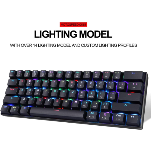 Motospeed CK61 RGB Wired Mechanical Keyboard - Blue Switch