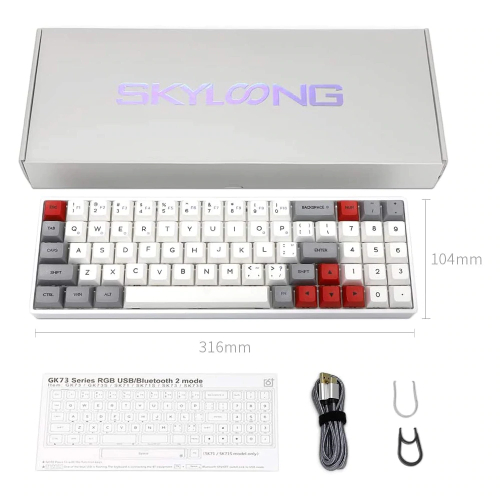 Skyloong SK71s Dual mode RGB Hot Swap (White)