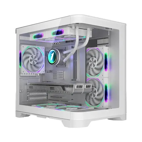 1ST Player UV5 M-ATX FCR ARGB Desktop Case (White)