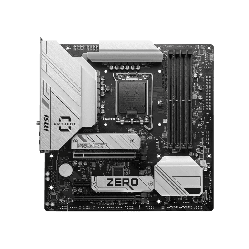 MSI B760M PROJECT ZERO LGA 1700 I DDR5 MATX Motherboards