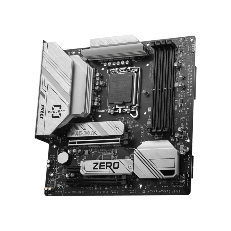 MSI B760M PROJECT ZERO LGA 1700 I DDR5 MATX Motherboards