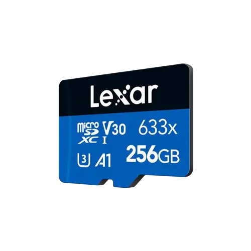 Lexar High-Performance 633x 256GB MicroSDXC UHS-I Memory Card with Adapter