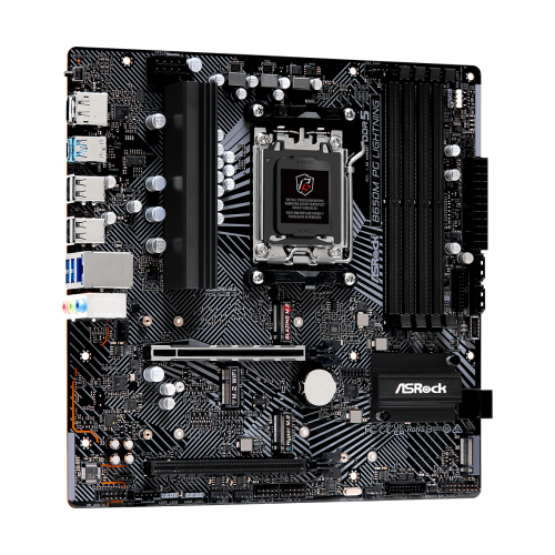 ASRock B650M PG Lightning AMD AM5 DDR5 Micro ATX Motherboard