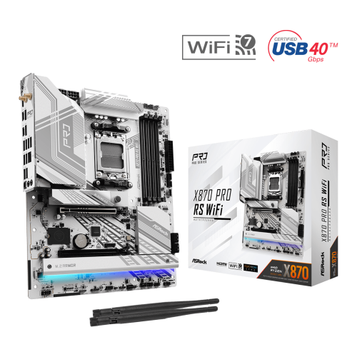 ASRock X870 Pro RS WiFi AM5 DDR5 ATX Motherboard