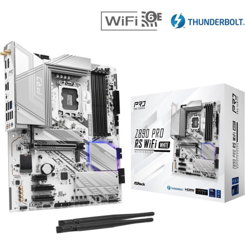 ASRock Z890 Pro RS WiFi White LGA 1851 ATX Motherboard