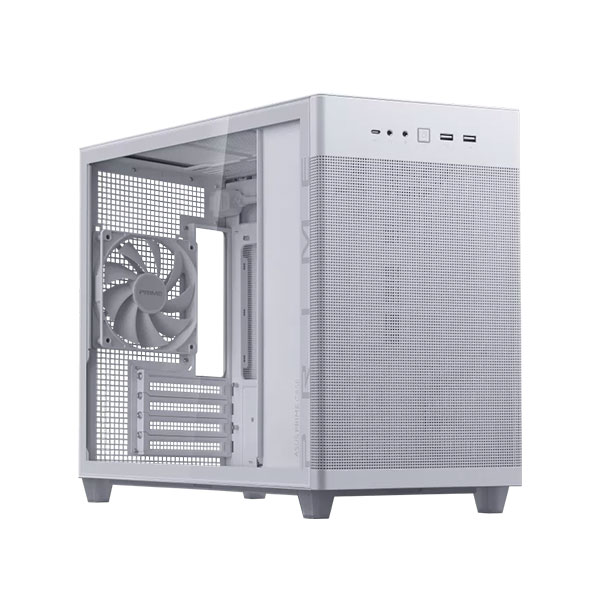 ASUS Prime (AP201) Tempered Glass MicroATX Case - White