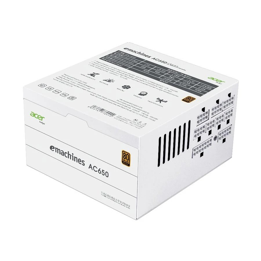 Acer eMachines AC650W 650W Full Modular White Power Supply