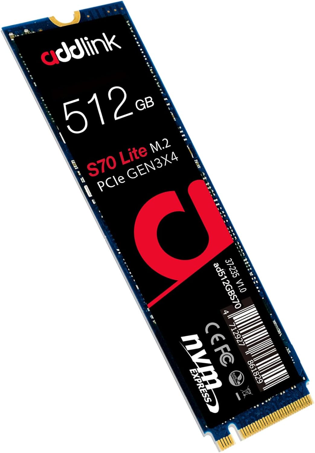 Addlink S70 Lite 512GB M.2 2280 PCIe NVMe SSD