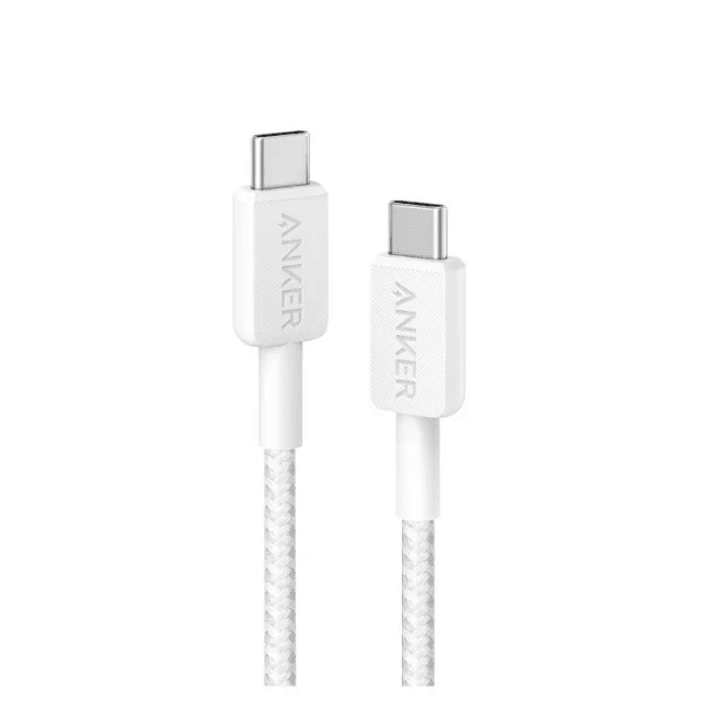 Anker 322 USB-C To USB-C Cable 6ft (Braided) White – A81F6P21