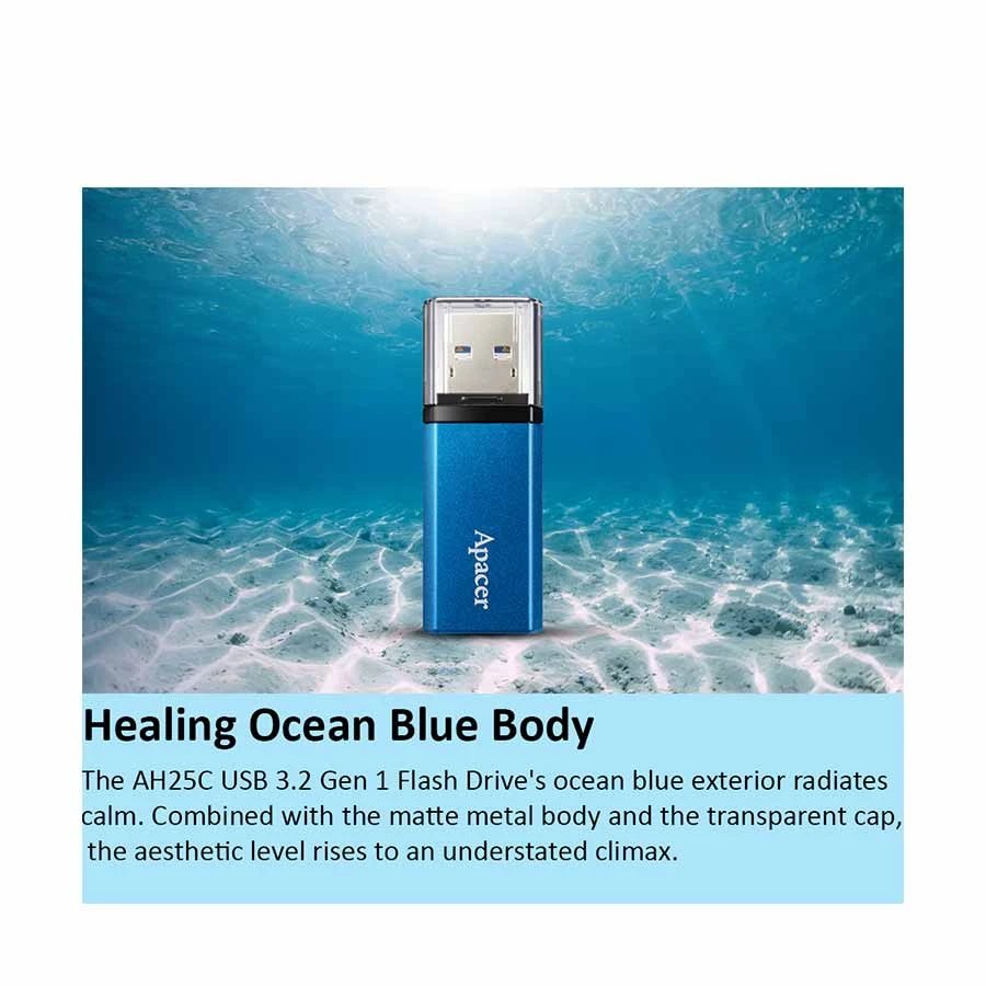 Apacer AH25C 256GB USB 3.2 Gen 1 Ocean Blue Pen Drive